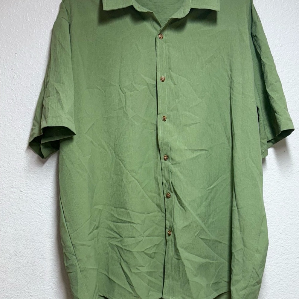 Green Button Down Shirt 014